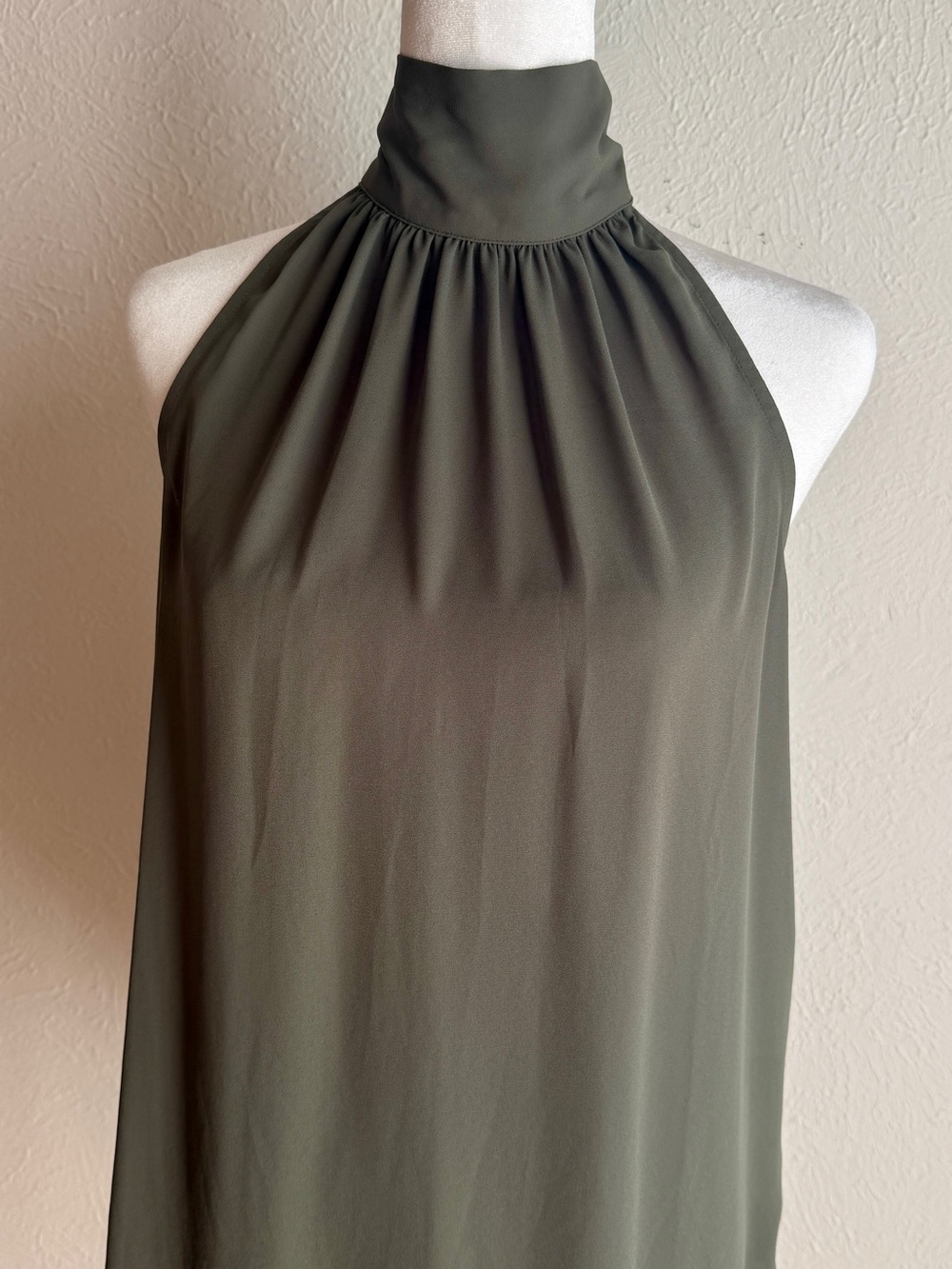 J. Crew Olive Green Halter-Neck Sleeveless Top
